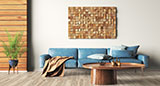 Bayfield Blonde Luxury Vinyl Tile Living Room Scene