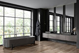Dolostone Grey Luxury Vinyl Tile Bathroom Room Scene